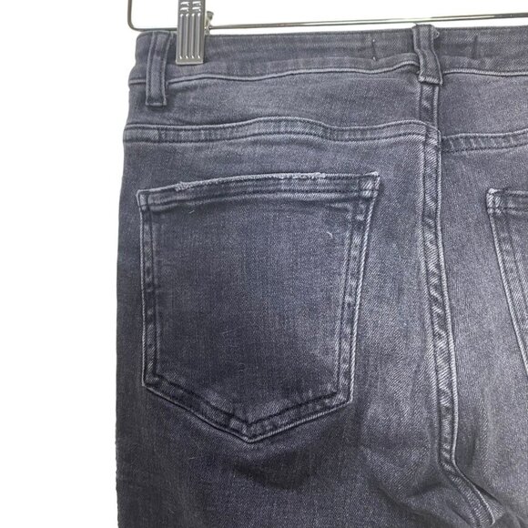 2/$30 Zara Premium Denim Collection Black Jeans with Pink Embroidery Size 4 - Picture 15 of 16